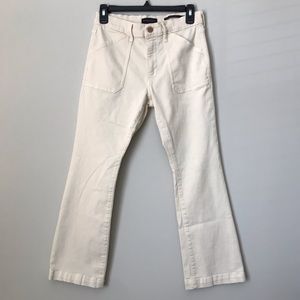 Banana Republic | Cream Mid-Rise Flare Jeans, 27